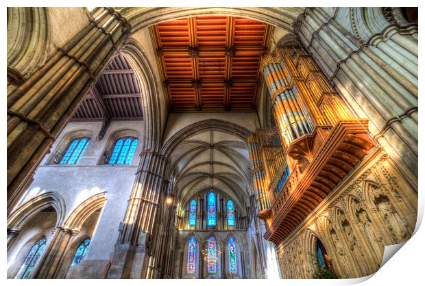 Rochester Cathedral Print by David Pyatt