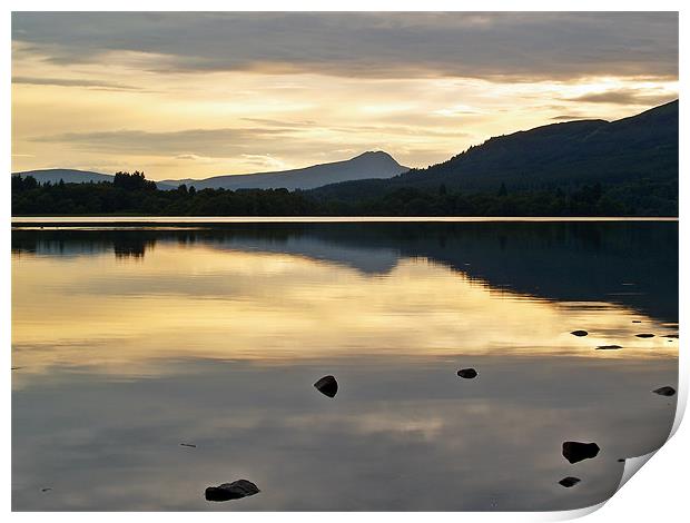 Silence on Lake Of Menteith Print by Aj’s Images