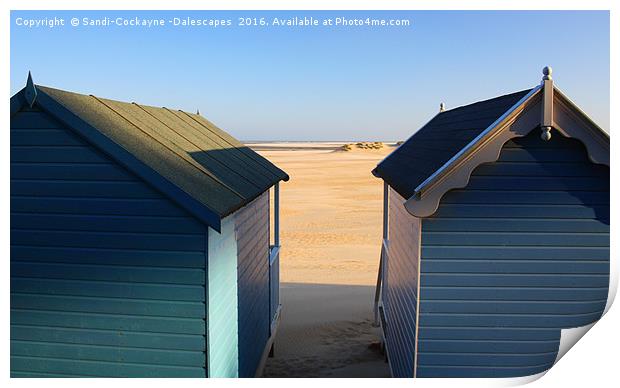 Wells Next The Sea Beach Huts Print by Sandi-Cockayne ADPS