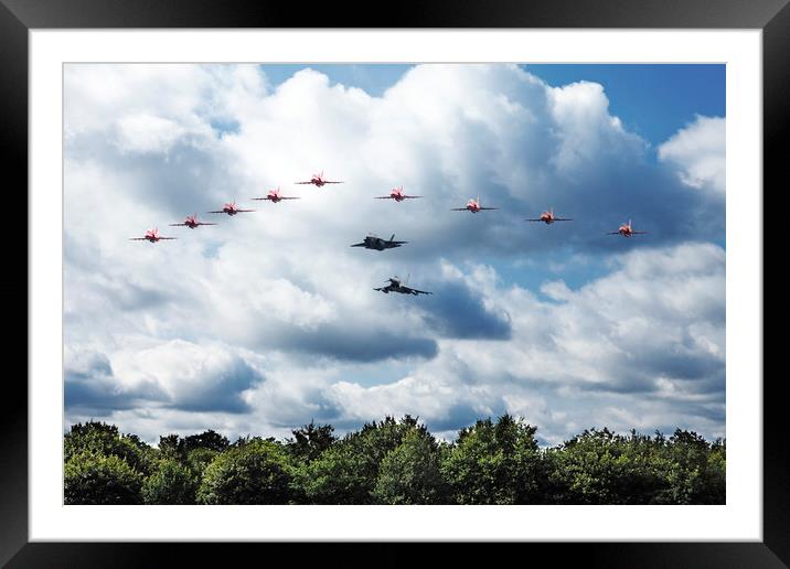 RAF Fly By Framed Mounted Print by J Biggadike