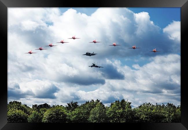 RAF Fly By Framed Print by J Biggadike