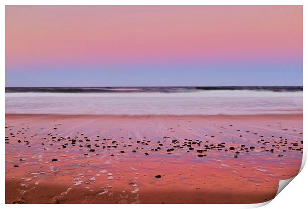 Dawn at Ballina Beach Print by peter tachauer