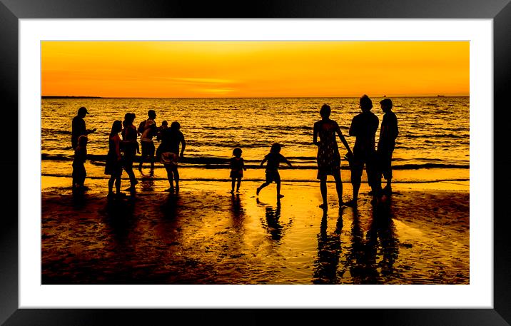 Darwin Sunset Framed Mounted Print by peter tachauer