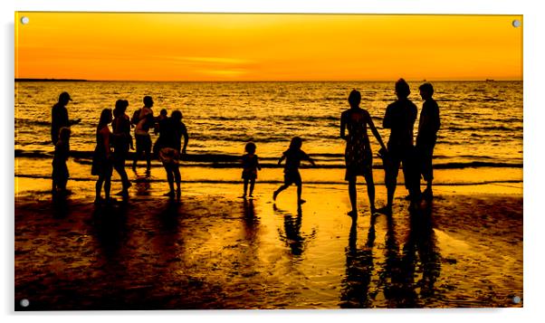 Darwin Sunset Acrylic by peter tachauer