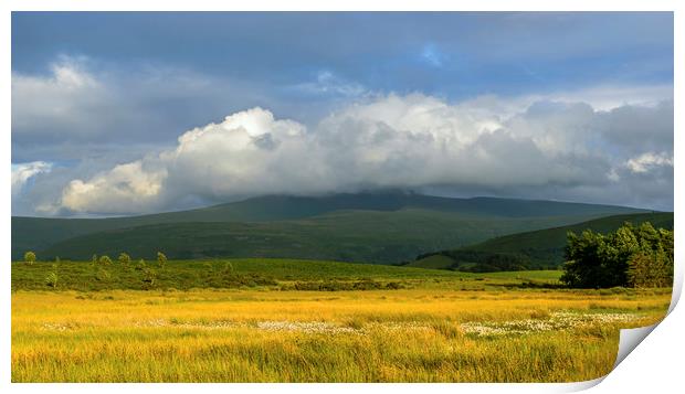 Summer Evening Over the Brecon Beacons Print by Nick Jenkins