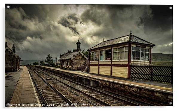 Garsdale Station Acrylic by David Oxtaby  ARPS