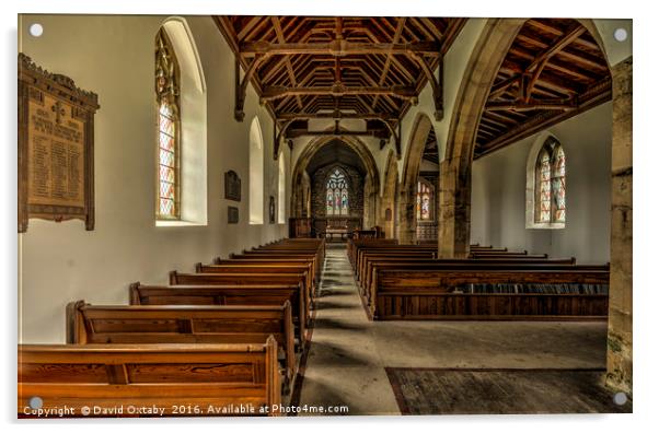 Holy Trinity Church in Coverham Acrylic by David Oxtaby  ARPS