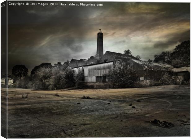 Abandoned mill lancashire Canvas Print by Derrick Fox Lomax