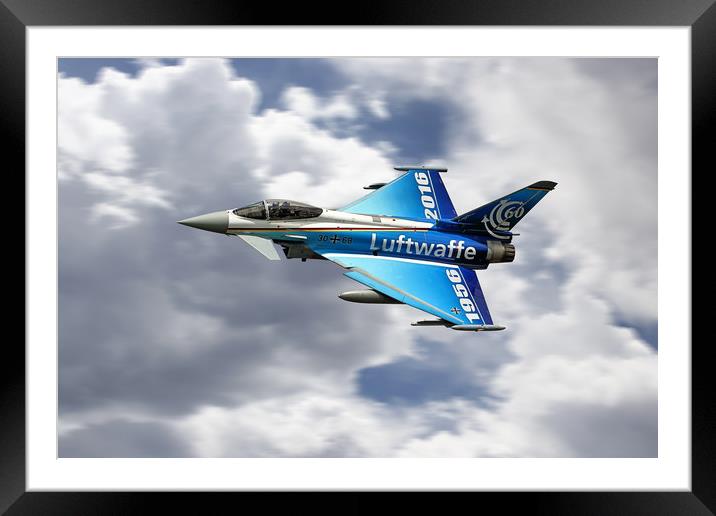  Anniversary Luftwaffe Eurofighter Framed Mounted Print by J Biggadike