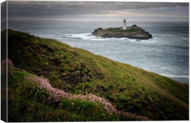 godrevy lighthouse   Canvas Print by chris smith