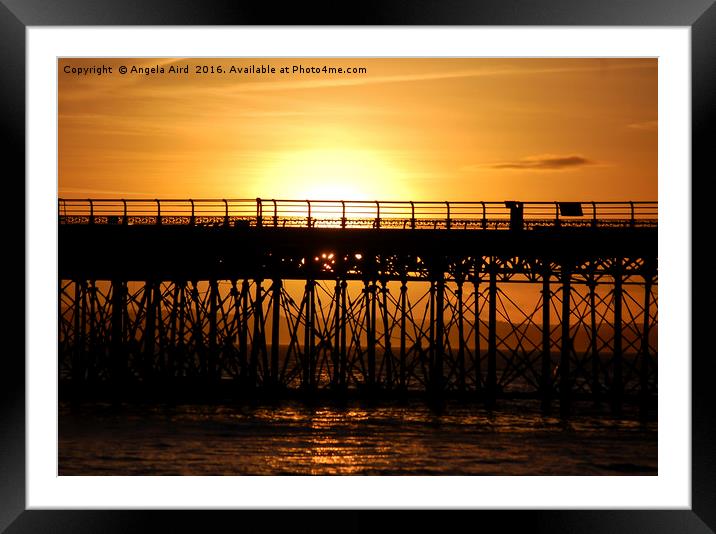 Pier Framed Mounted Print by Angela Aird