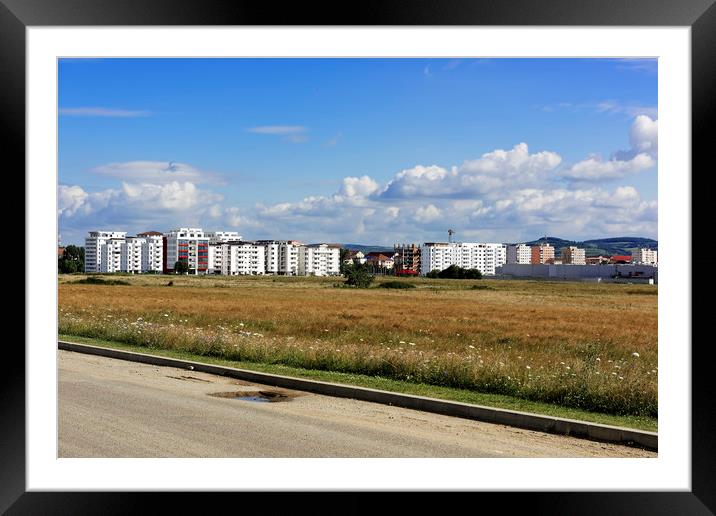 Constructions in Sibiu Hipodrom I extension Framed Mounted Print by Adrian Bud
