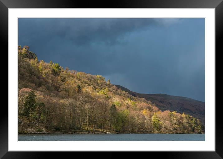 Ullswater before the Storm Lake District Cunbria Framed Mounted Print by Nick Jenkins