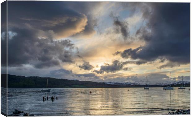 Evening at Miller Ground, shores of Lake Windermer Canvas Print by Nick Jenkins