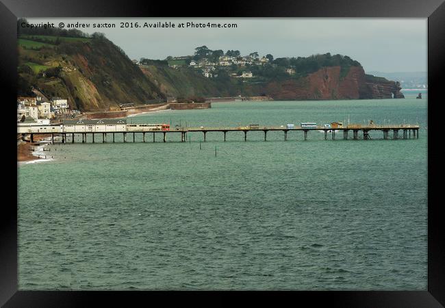 TEIGNMOUTH PIER Framed Print by andrew saxton