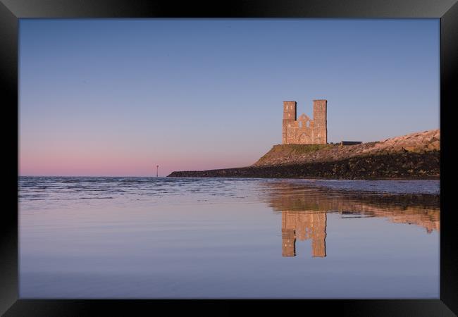 Reculver Reflected Framed Print by Ian Hufton