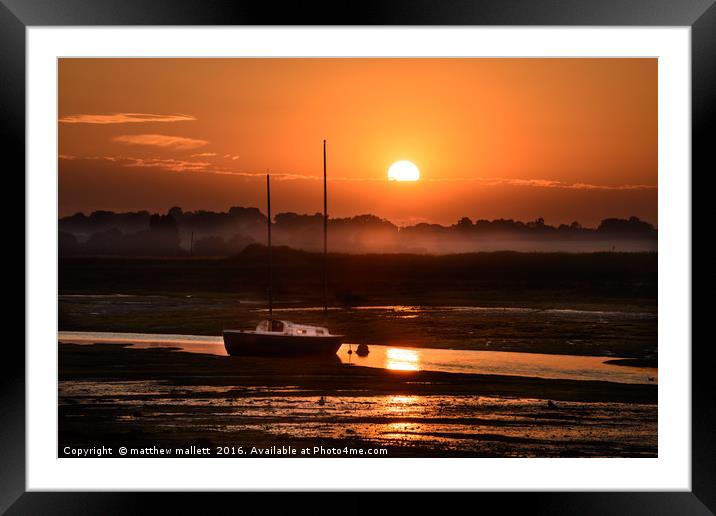 Hottest Sunset Of Summer July 2016 Framed Mounted Print by matthew  mallett