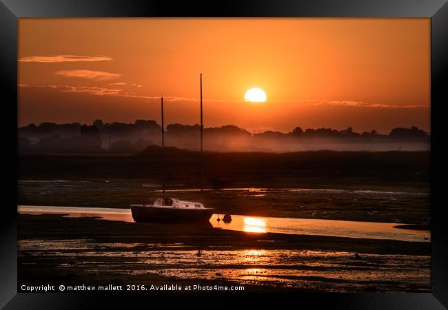 Hottest Sunset Of Summer July 2016 Framed Print by matthew  mallett