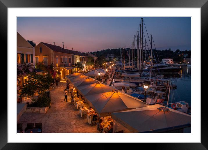 Fiskardo by Night.................. Framed Mounted Print by Naylor's Photography