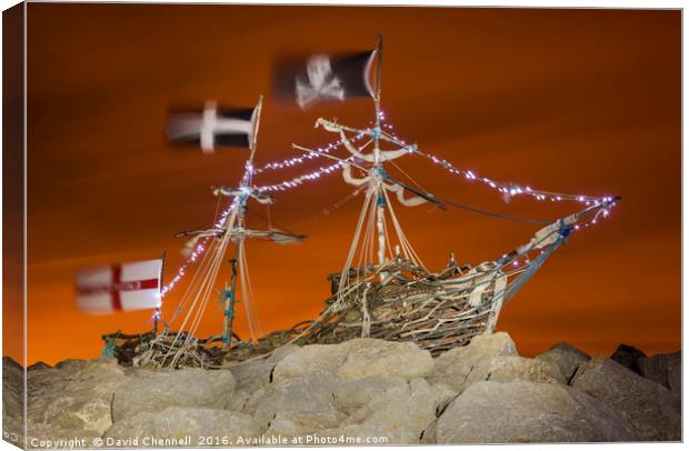 Grace Darling Pirate Ship    Canvas Print by David Chennell
