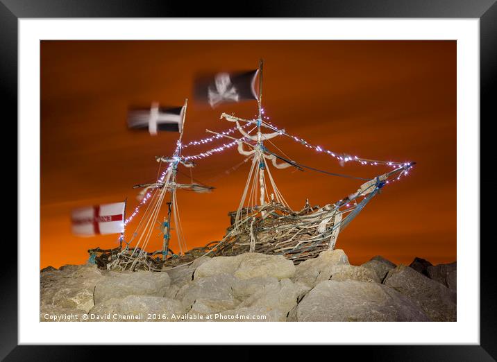 Grace Darling Pirate Ship    Framed Mounted Print by David Chennell