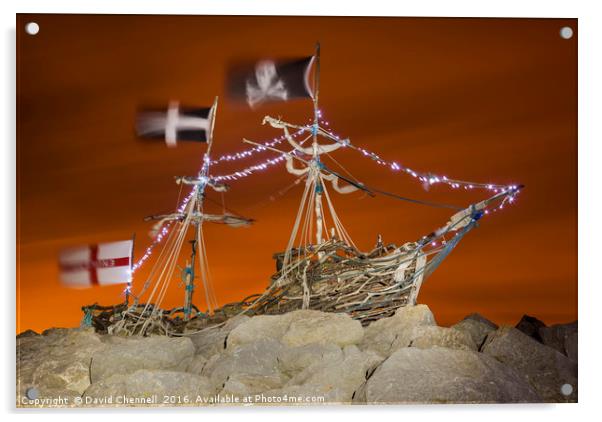 Grace Darling Pirate Ship    Acrylic by David Chennell