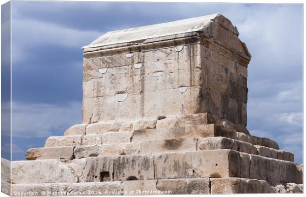 Tomb of Cyrus Canvas Print by Massimo Lama