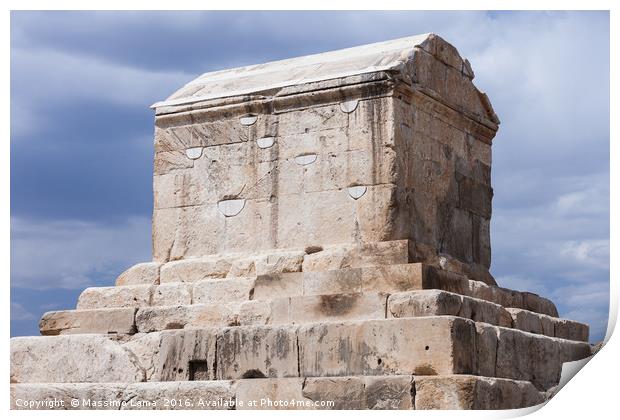 Tomb of Cyrus Print by Massimo Lama