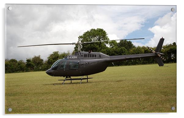 Helicopter - Bell Jet Ranger 206 Acrylic by Chris Day