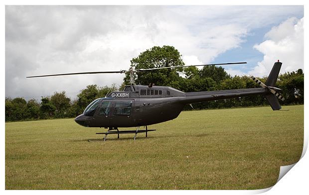 Helicopter - Bell Jet Ranger 206 Print by Chris Day