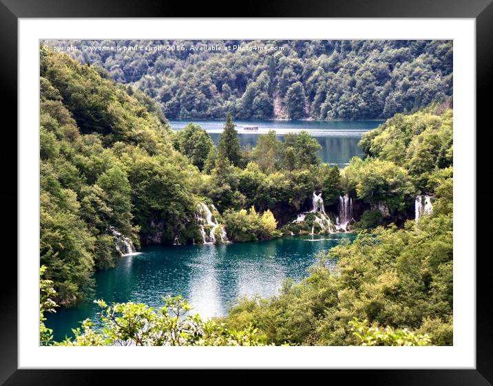 Plitvice Lakes Framed Mounted Print by yvonne & paul carroll