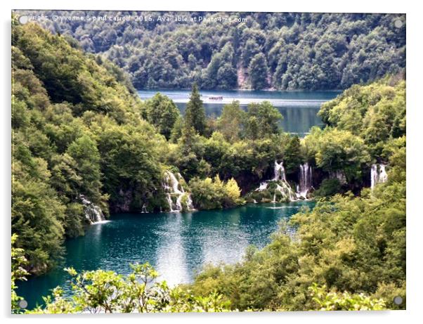 Plitvice Lakes Acrylic by yvonne & paul carroll
