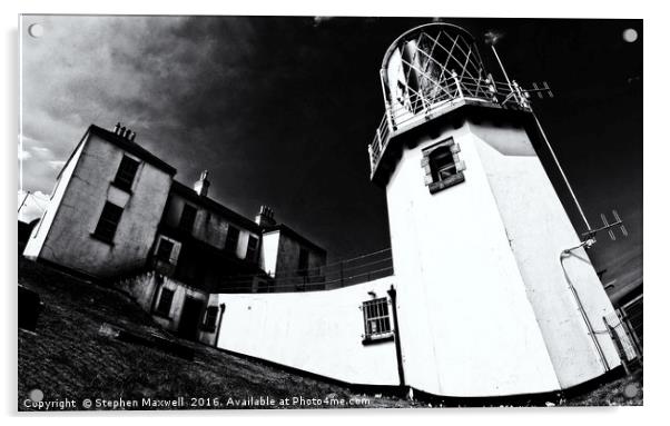 Blackhead Lighthouse Acrylic by Stephen Maxwell
