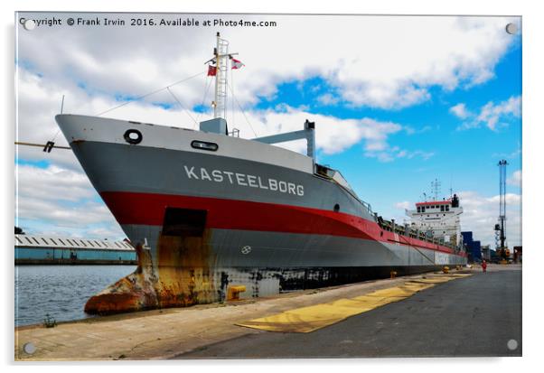 MV Kasteelborg, unloading her cargo Acrylic by Frank Irwin