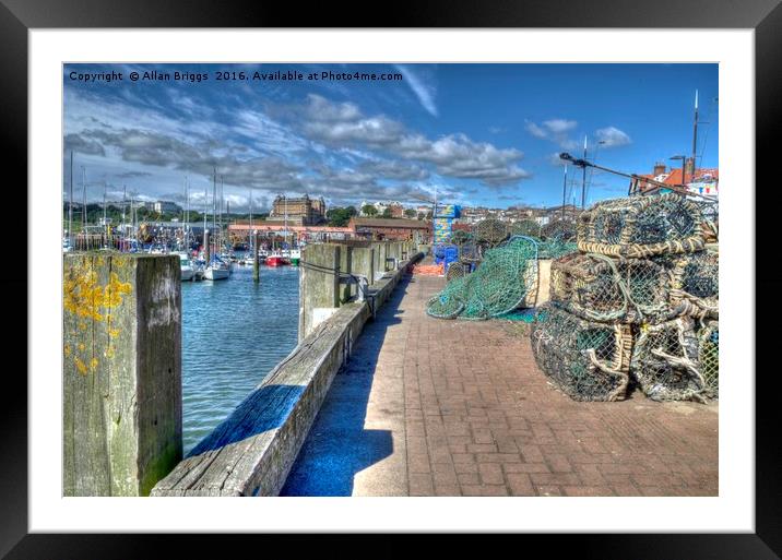 Scarborough Fishing Dock Framed Mounted Print by Allan Briggs