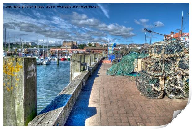 Scarborough Fishing Dock Print by Allan Briggs