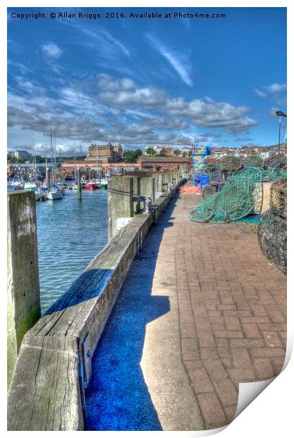 Scarborough Fishing Dock Print by Allan Briggs