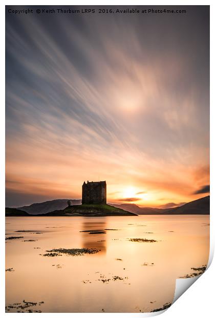 Castle Stalker at Sunset Print by Keith Thorburn EFIAP/b