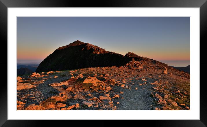 Snowdon Summit Framed Mounted Print by Kevin OBrian
