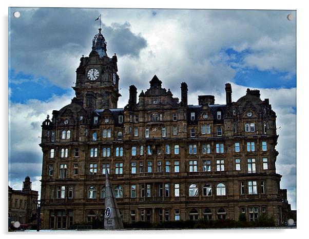 Balmoral Hotel, Edinburgh In Scotland. Acrylic by Aj’s Images