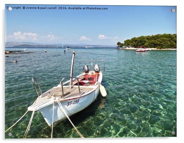 Gin clear waters of the Blue Lagoon near Split Acrylic by yvonne & paul carroll