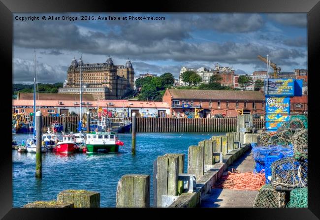 Scarborough Harbour Framed Print by Allan Briggs