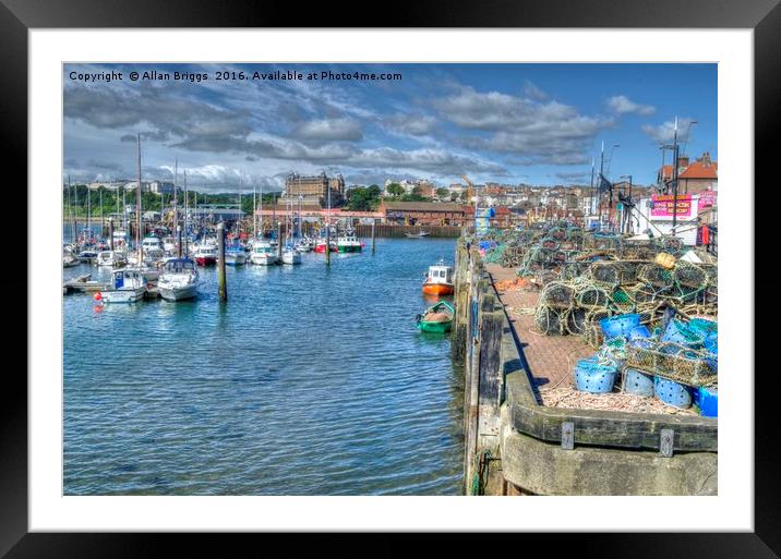 Scarborough Harbour Framed Mounted Print by Allan Briggs