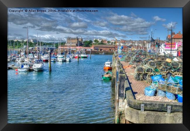 Scarborough Harbour Framed Print by Allan Briggs