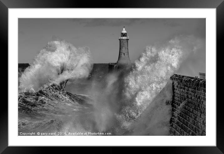 tynemouth waves Framed Mounted Print by gary ward