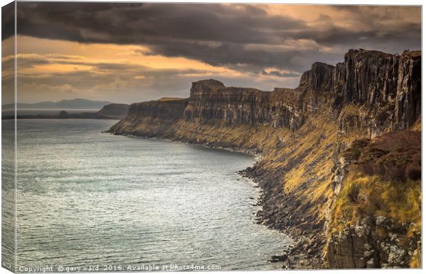 Kilt rock, isle of skye scotland Canvas Print by gary ward