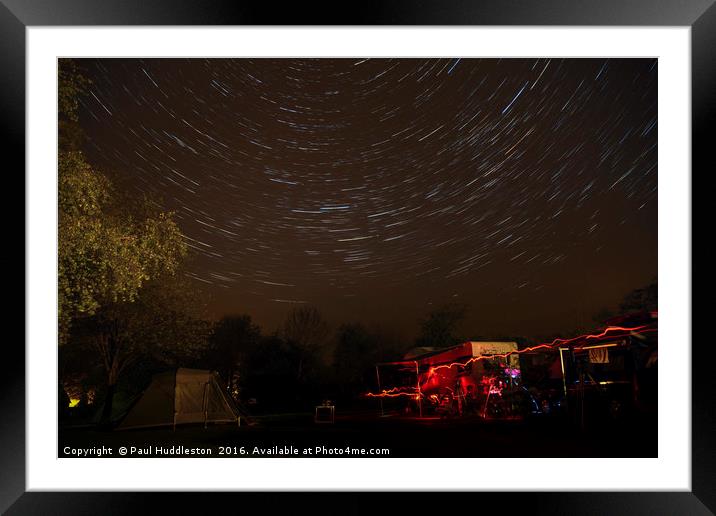 Startrails over the Astrocamp, Wales Framed Mounted Print by Paul Huddleston
