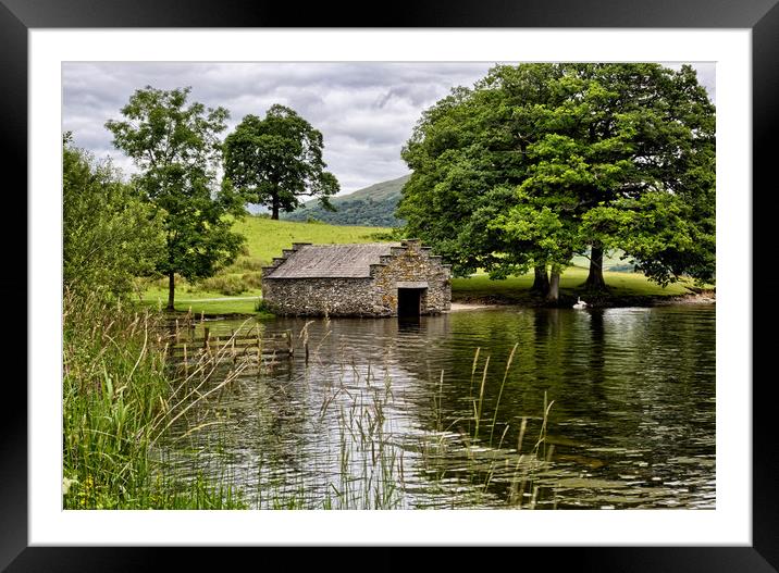 Boat House Framed Mounted Print by Roger Green