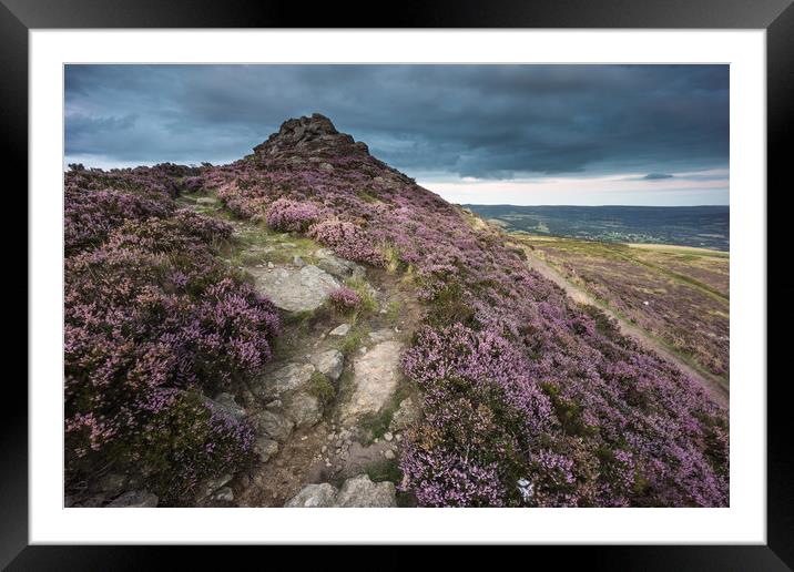 Win Hill Dusk Framed Mounted Print by James Grant