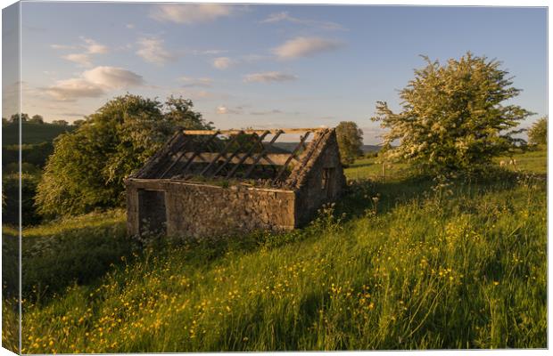 Winster Barn Canvas Print by James Grant